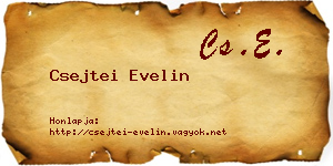 Csejtei Evelin névjegykártya